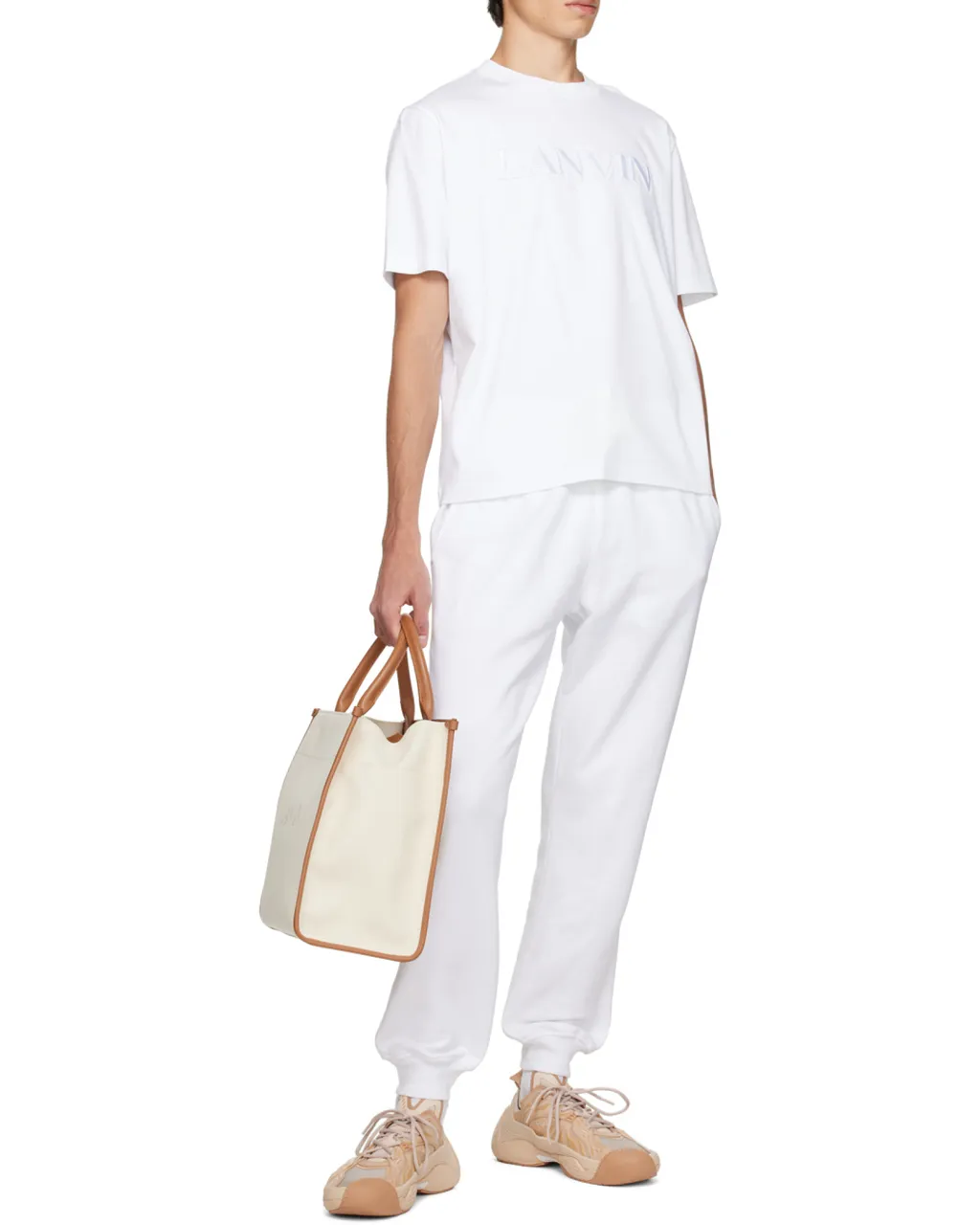 Logo Printed Top Handle Bag