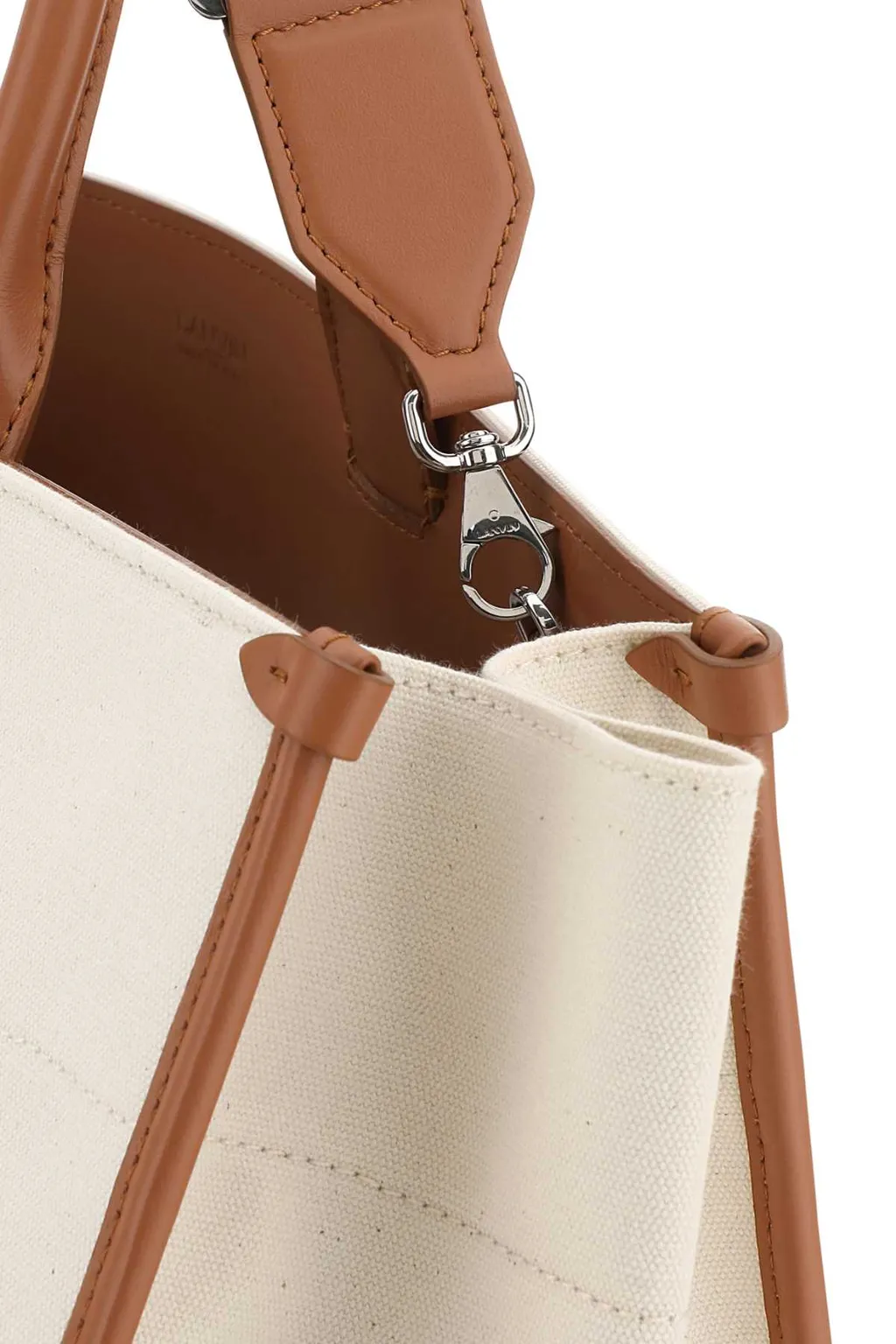 Logo Printed Top Handle Bag