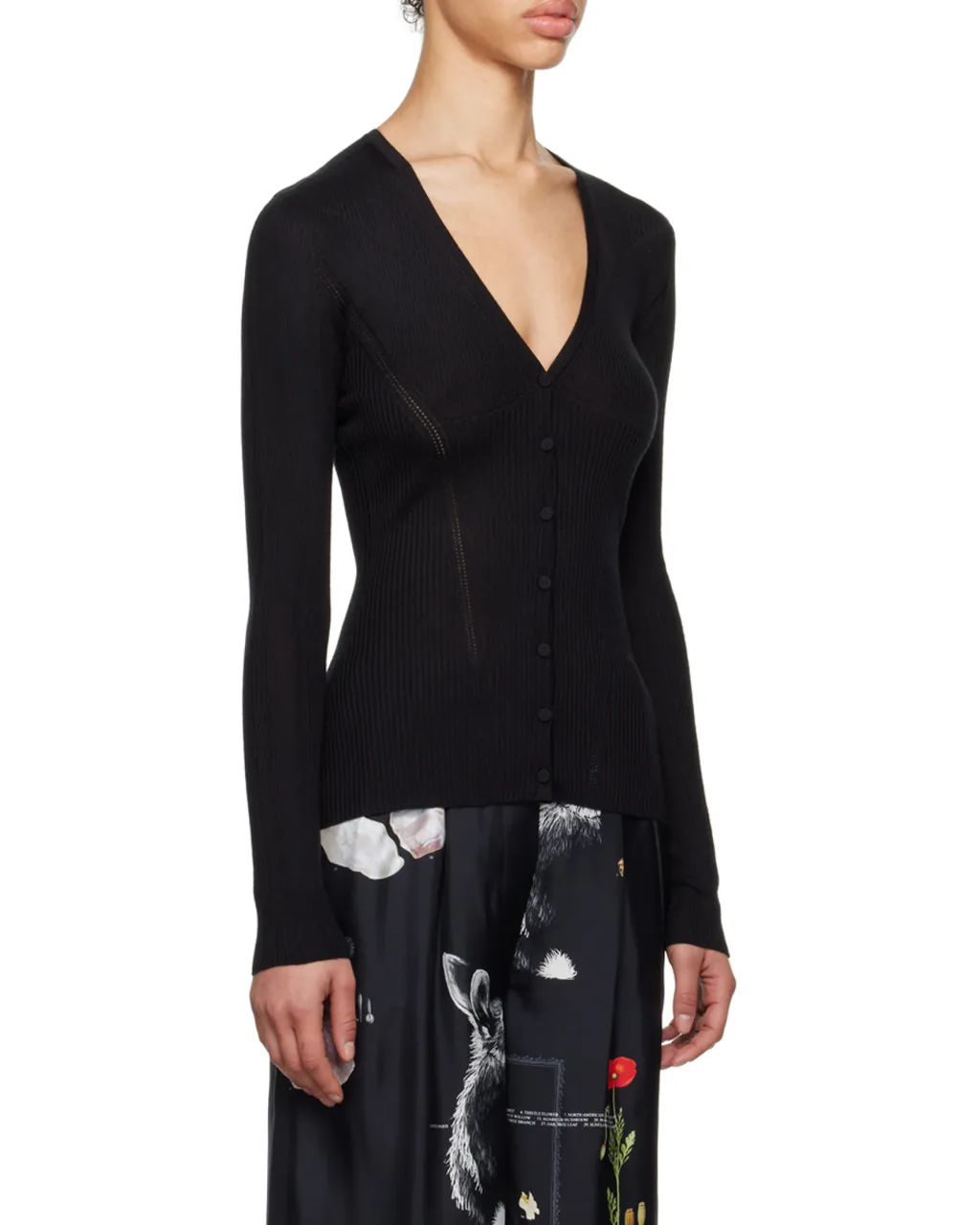 Rib Knitted Cardigan