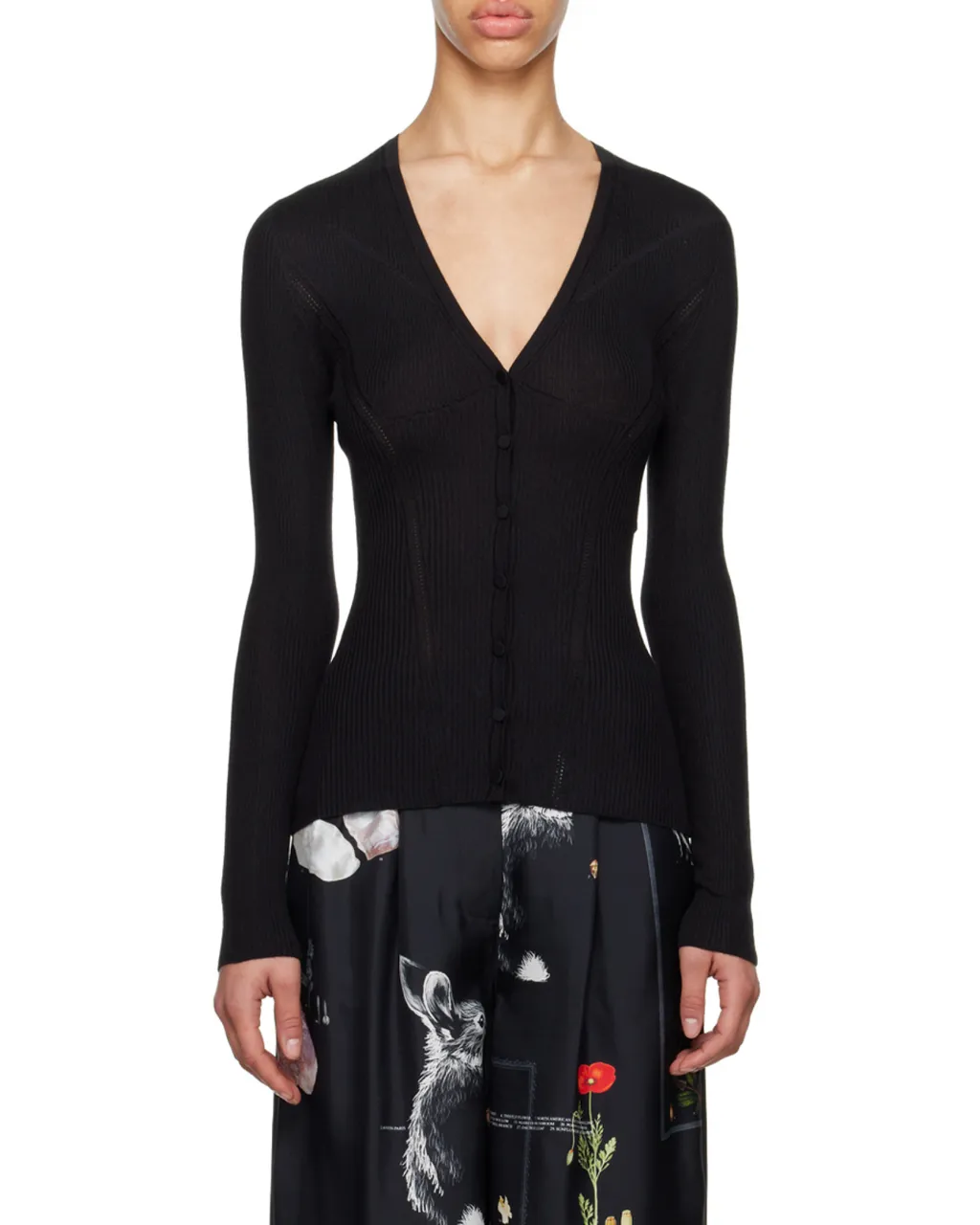Rib Knitted Cardigan