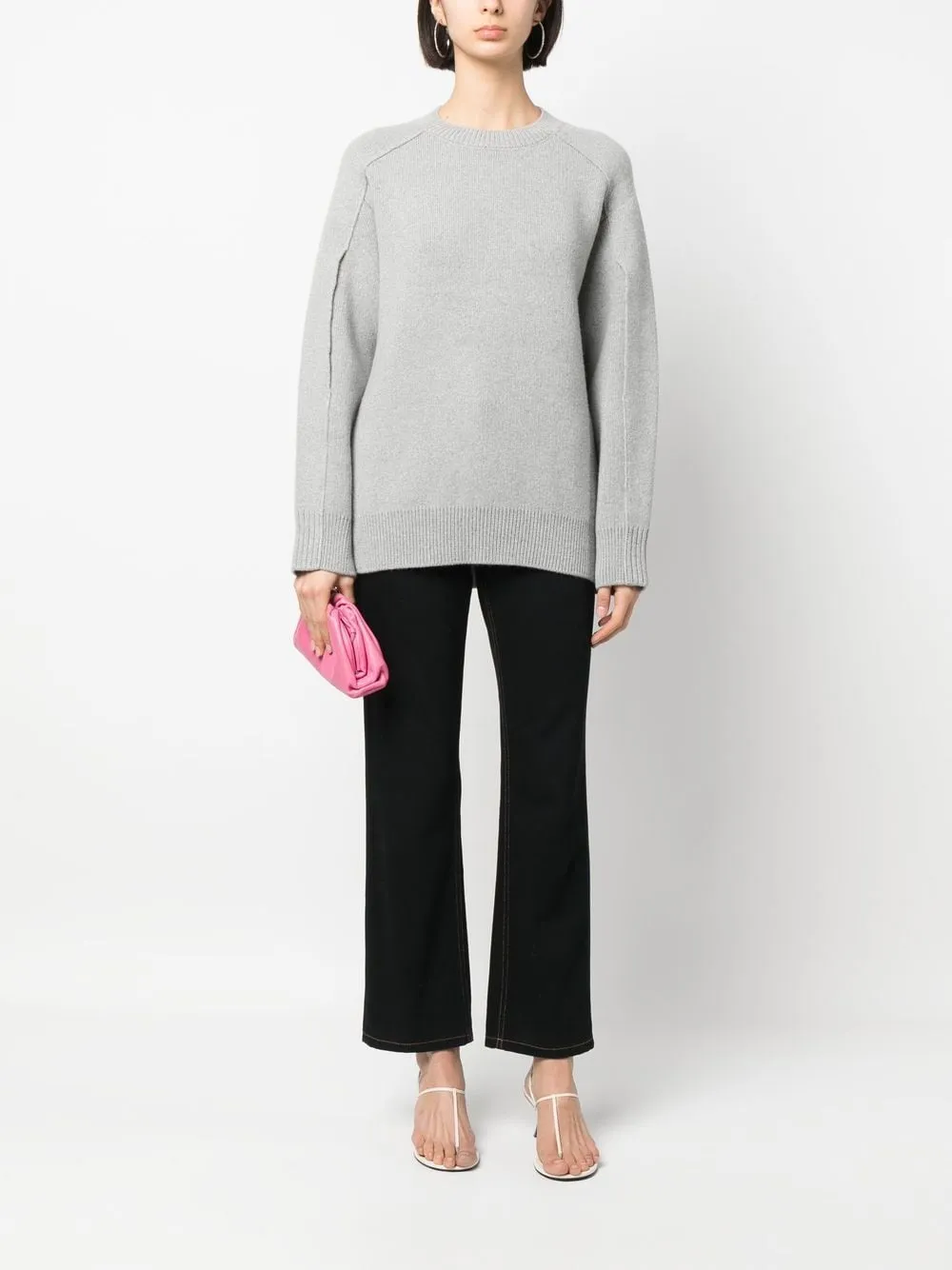 Round-Neck Cape-Back Jumper