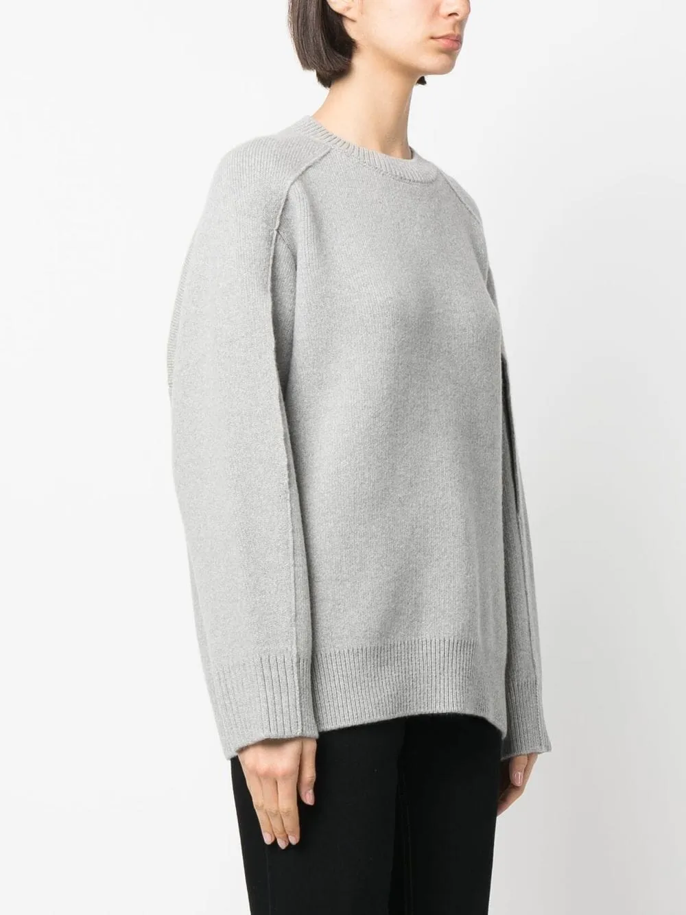 Round-Neck Cape-Back Jumper