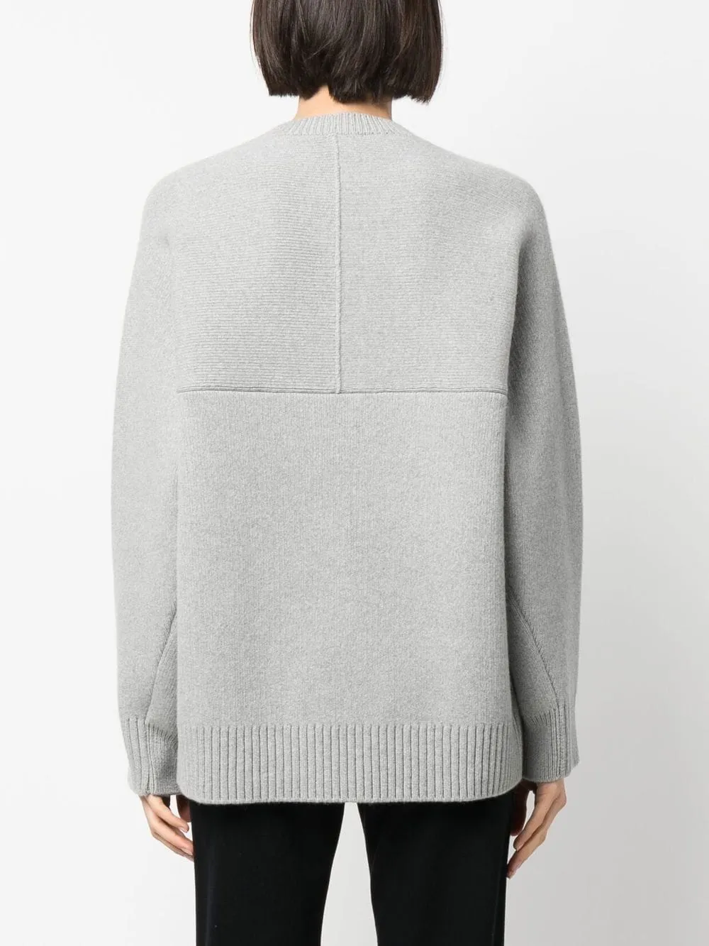 Round-Neck Cape-Back Jumper