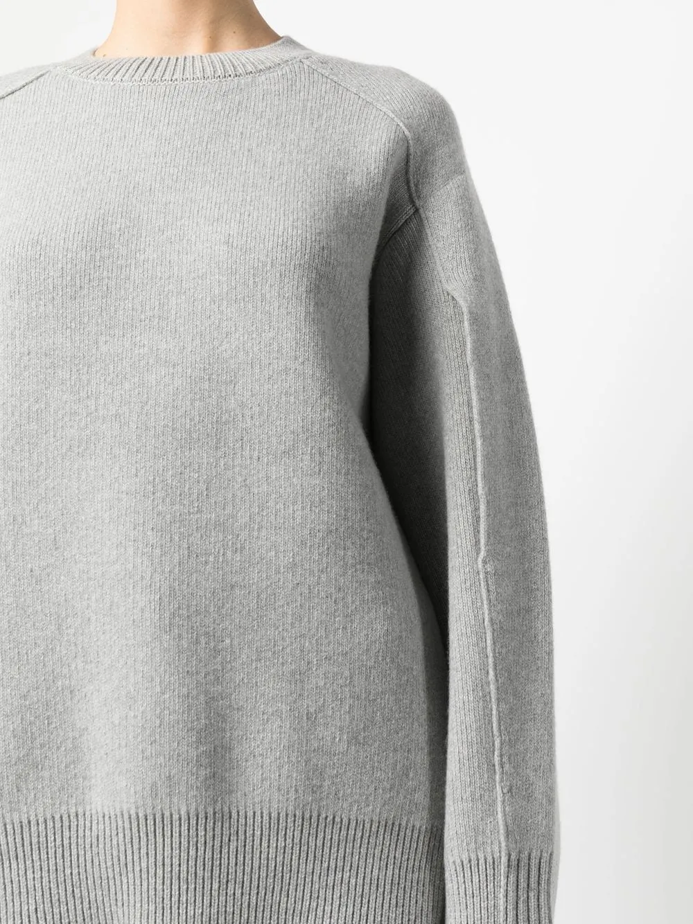 Round-Neck Cape-Back Jumper