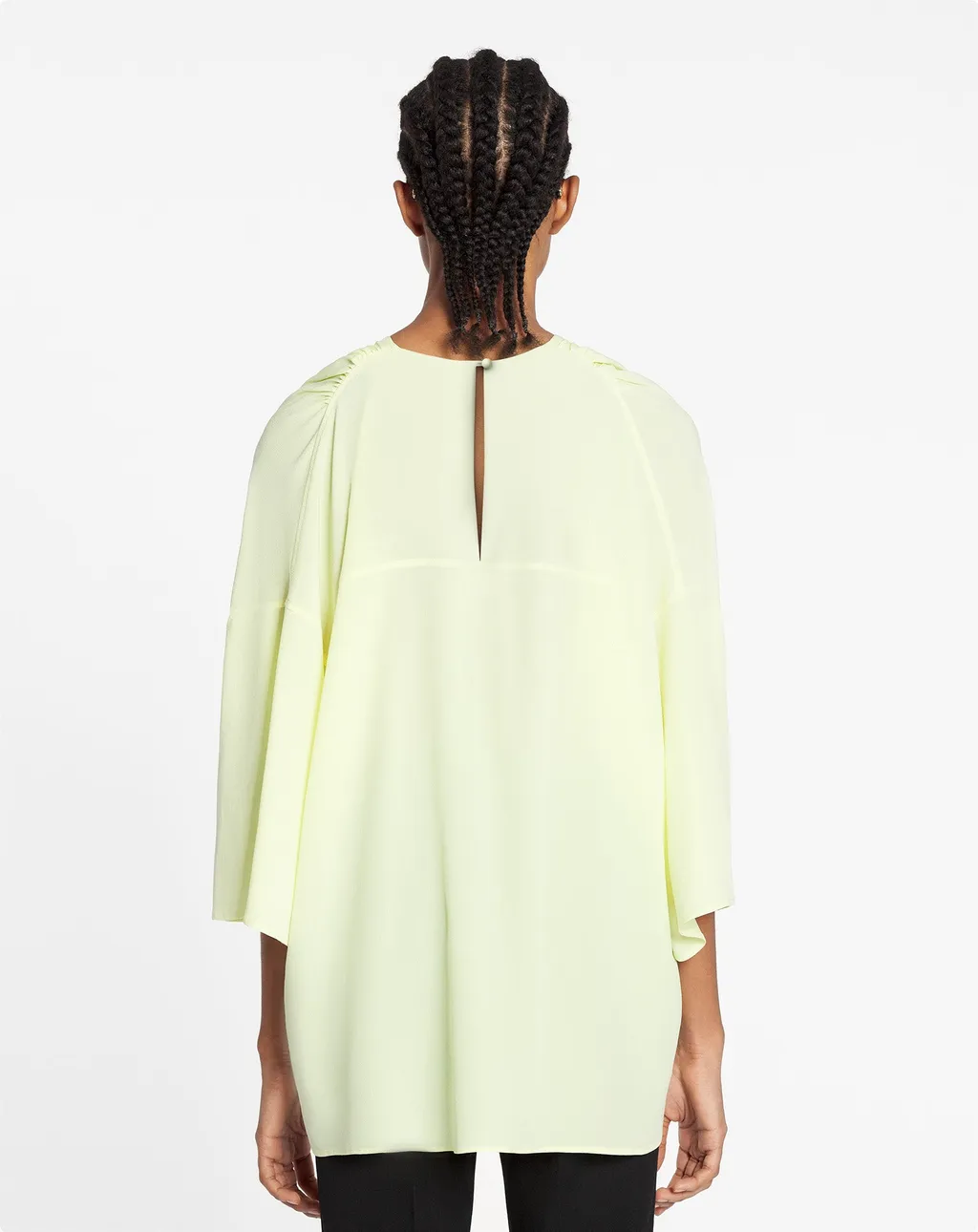 Draped Silk Blouse