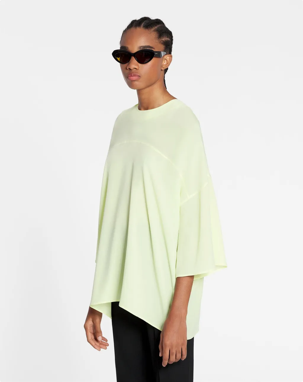 Draped Silk Blouse