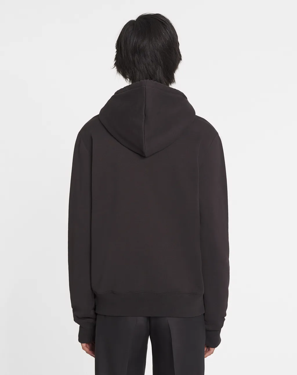 Logo Embroidered Long-Sleeved Hoodie