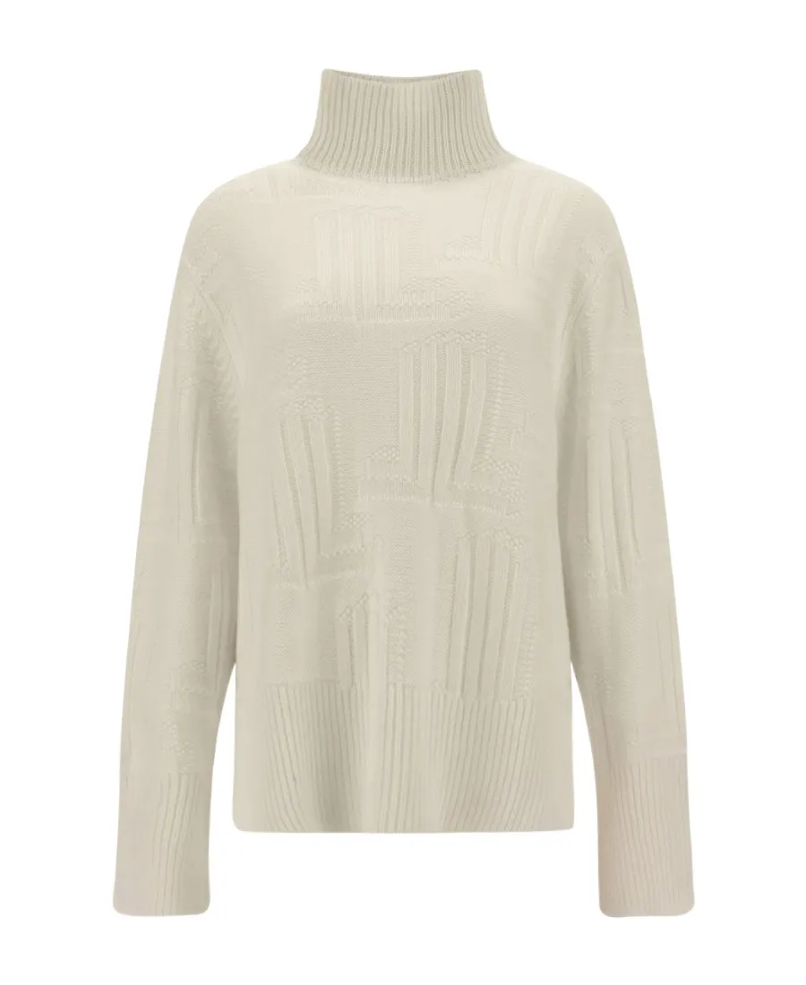 Logo Intarsia-Knitted Turtleneck Jumper