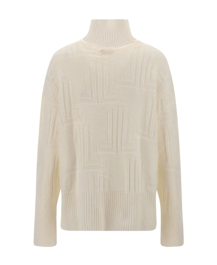 Logo Intarsia-Knitted Turtleneck Jumper