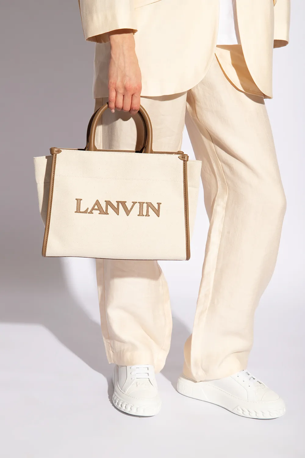 Logo Patch Shopping Bag