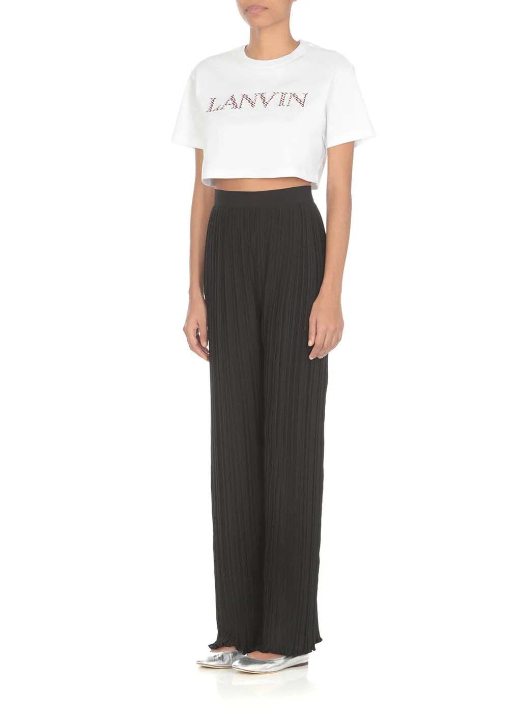 Pleated Straight Leg Pants
