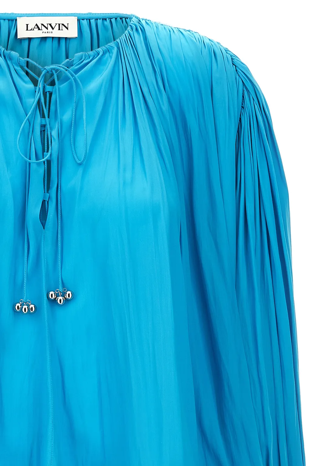 Pleated Drop-Shoulder Kaftan