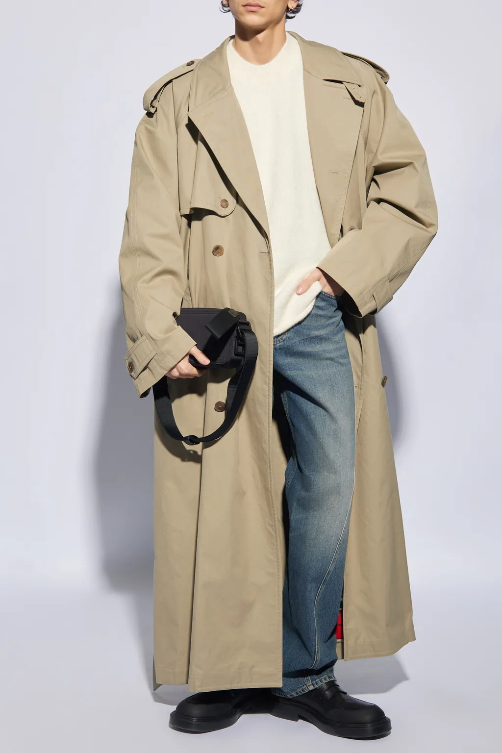Logo Patch Straight Leg Jeans