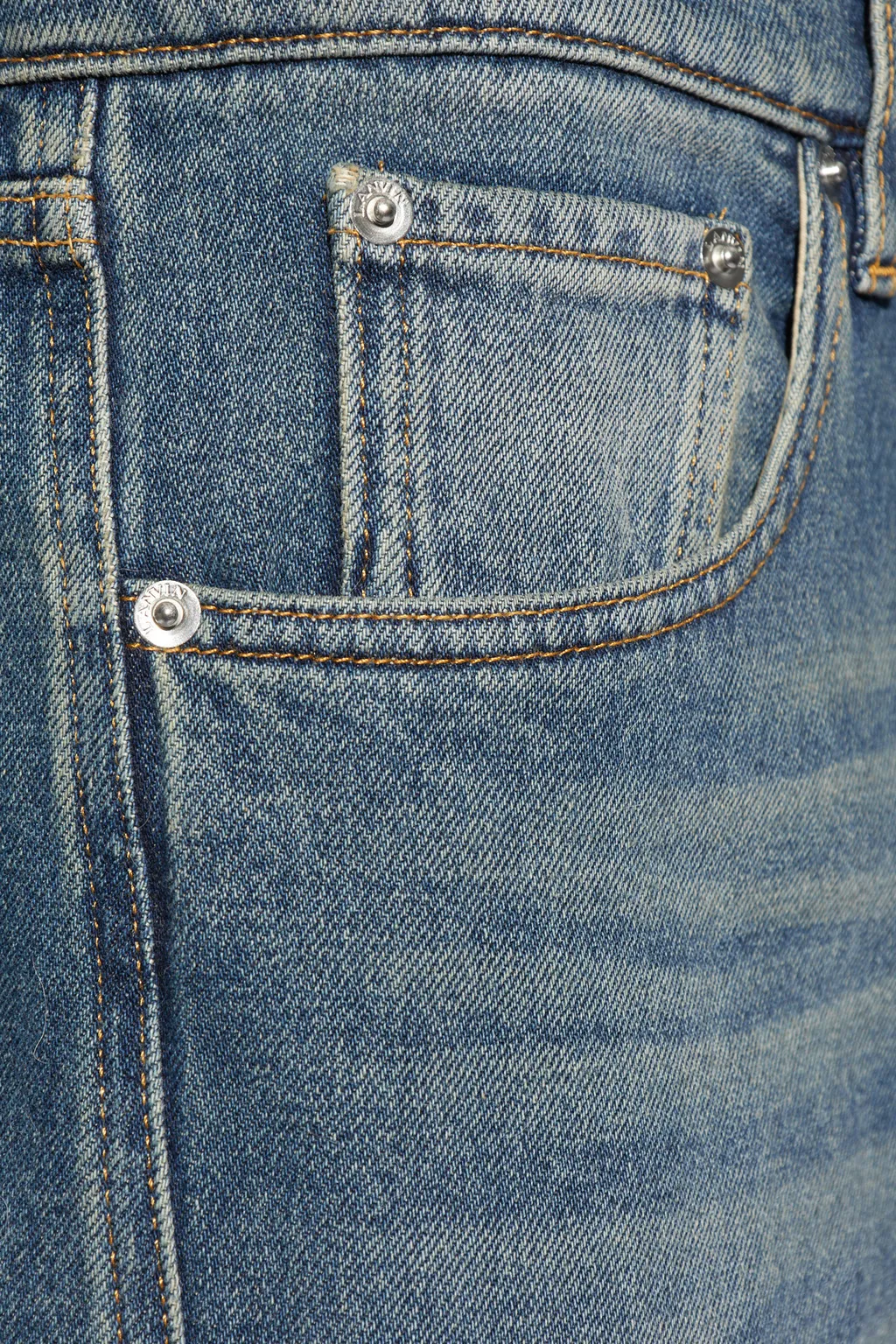 Logo Patch Straight Leg Jeans
