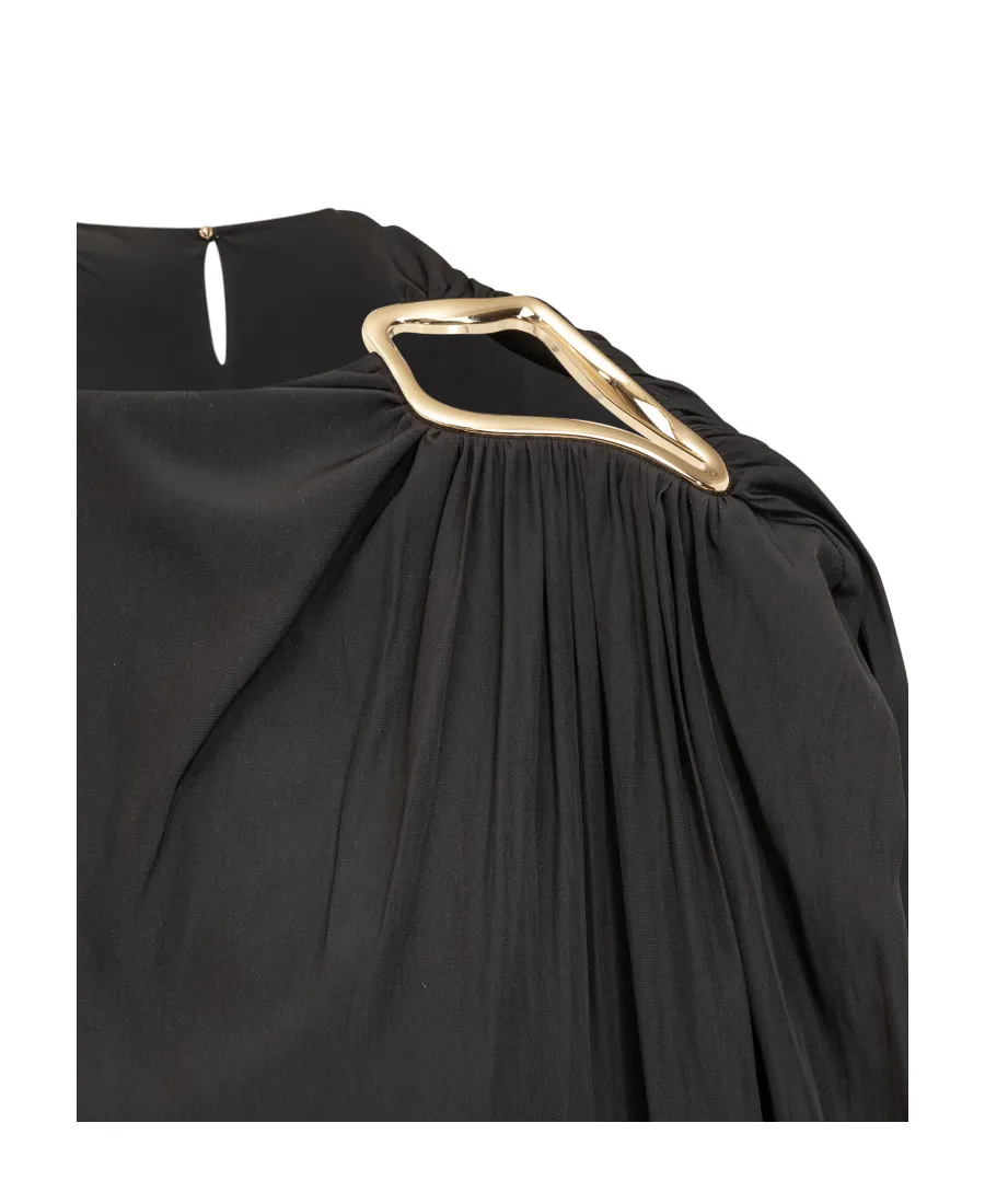 Ring-Detailed Sleeveless Dress