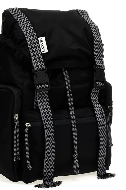 Curb Buckle Detailed Zip-Up Backpack
