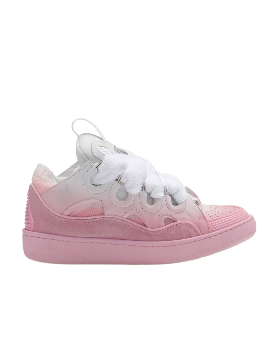 Curb Lace-Up Panelled Sneakers