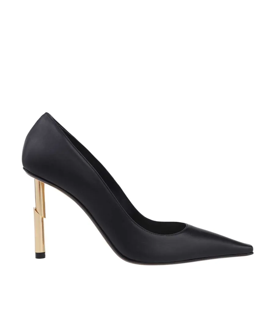 High Sculpted Heel Pointed-Toe Pumps