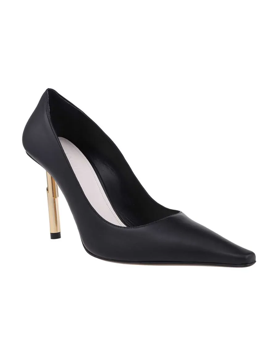 High Sculpted Heel Pointed-Toe Pumps