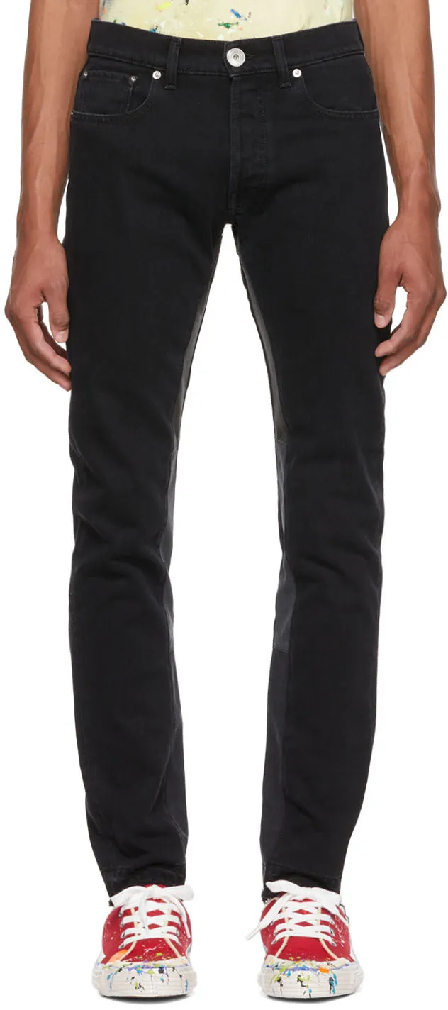 Panelled Straight-Leg Jeans