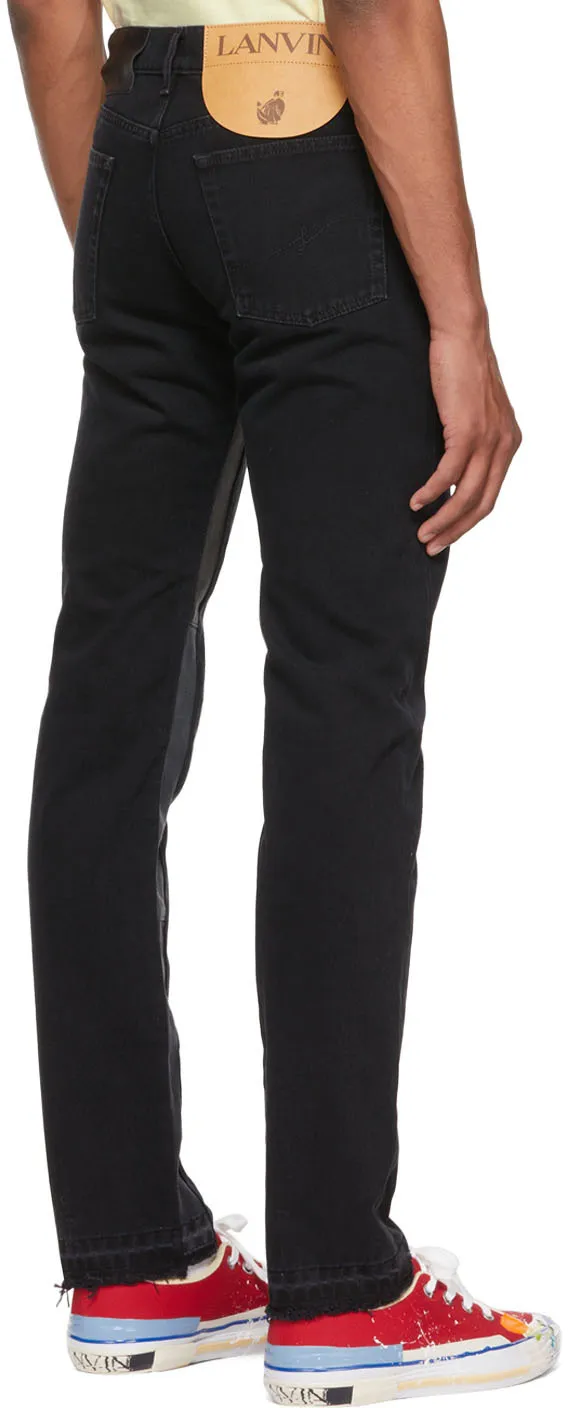 Panelled Straight-Leg Jeans