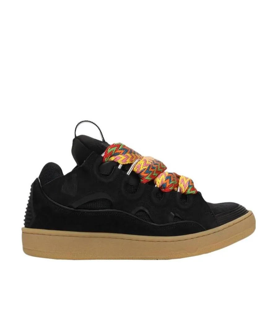 Curb Panelled Lace-Up Sneakers