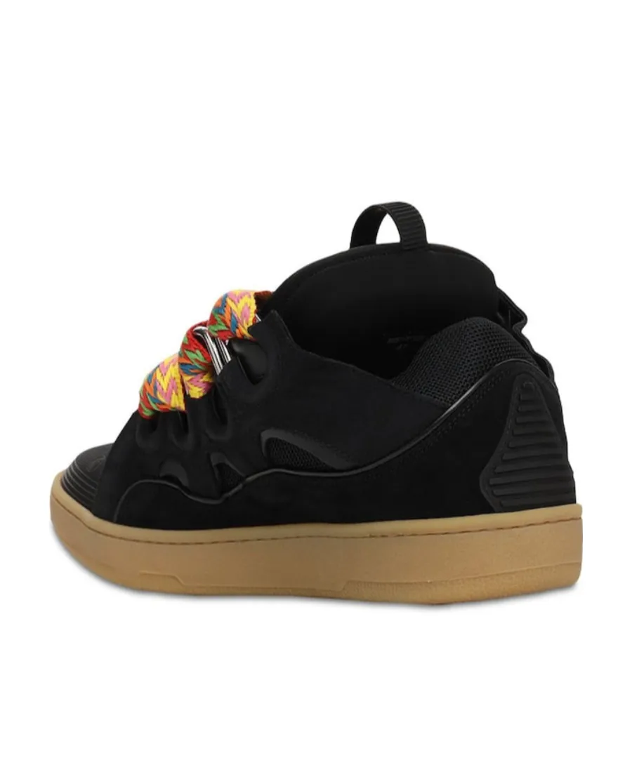 Curb Panelled Lace-Up Sneakers