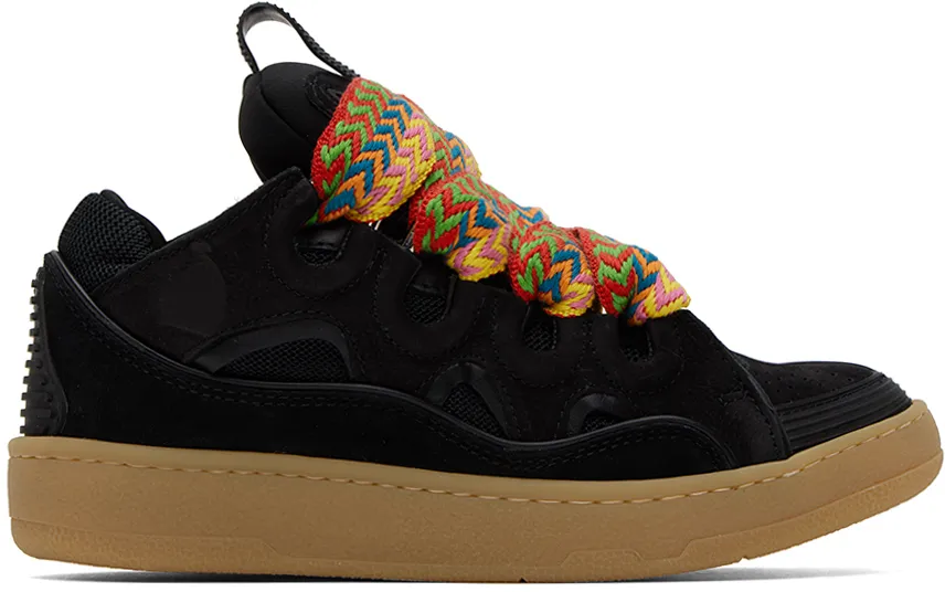 Curb Panelled Lace-Up Sneakers