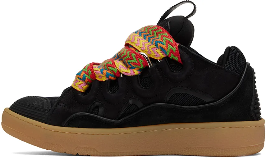 Curb Panelled Lace-Up Sneakers