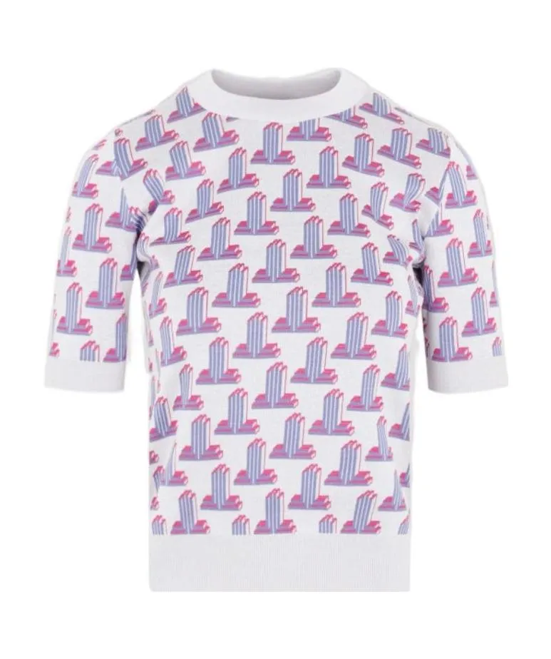 Pattern Knitted T-Shirt