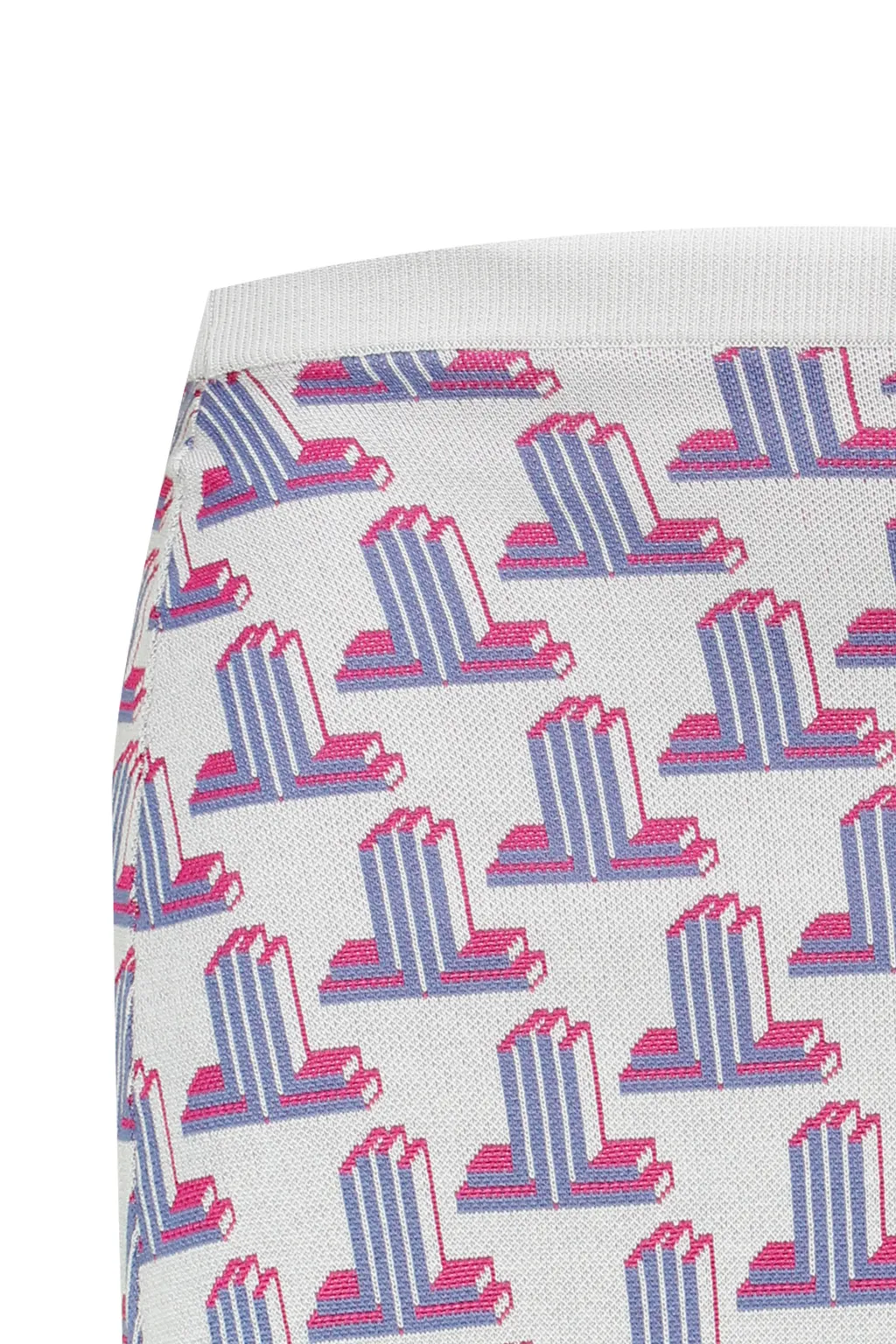 Geometric-Monogram Knitted Mini Skirt