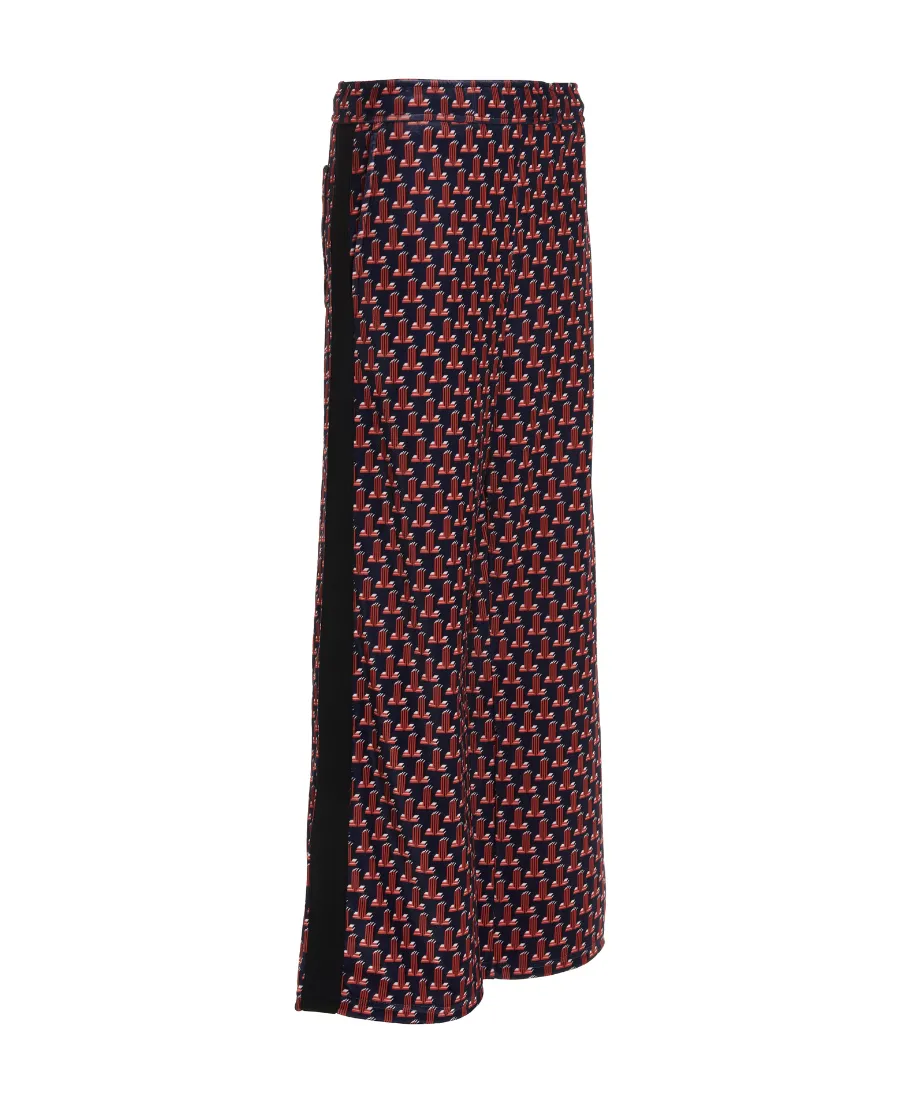 Logo Pattern Straight Casual Pants