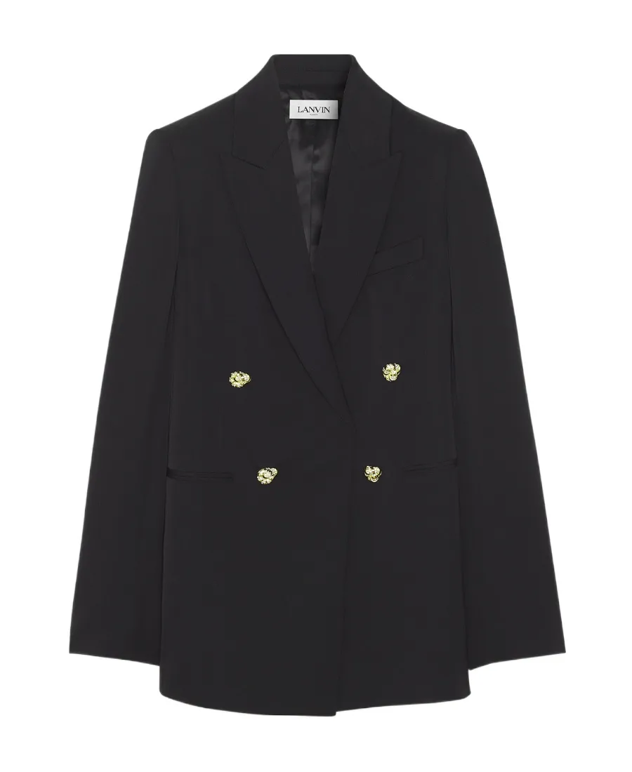 Button Embellished Tailored Blazer