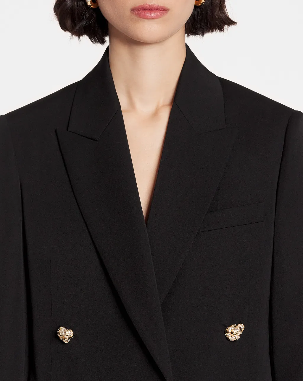 Button Embellished Tailored Blazer