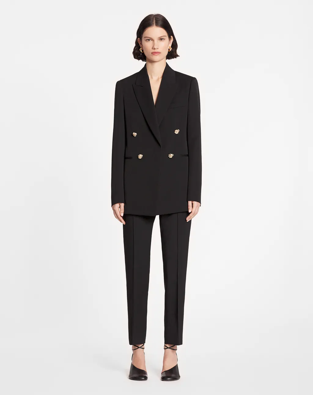 Button Embellished Tailored Blazer
