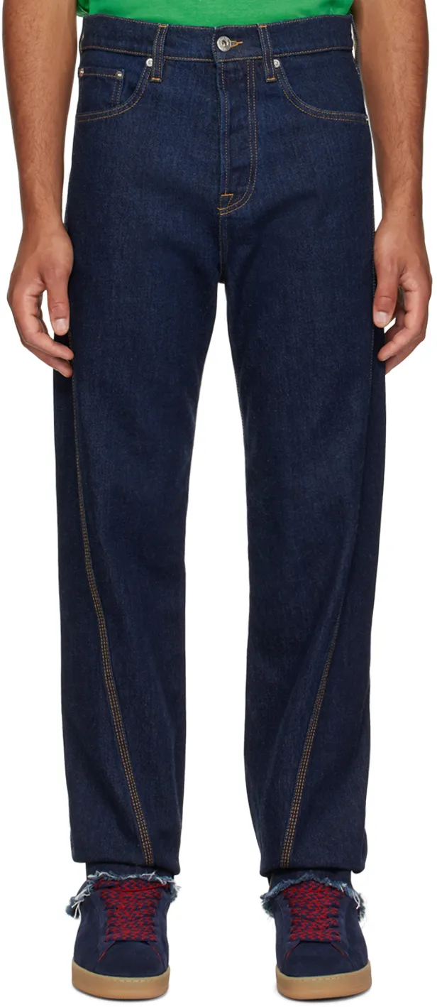 Logo Patch Mid-Rise Jeans