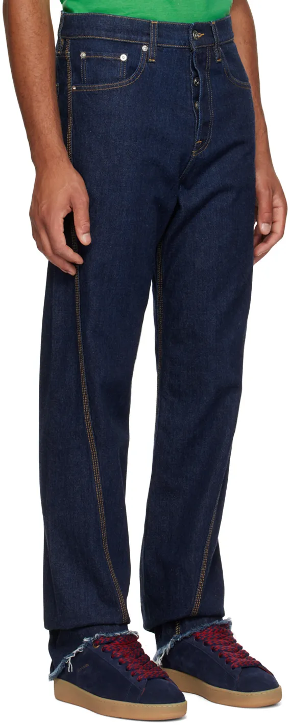 Logo Patch Mid-Rise Jeans