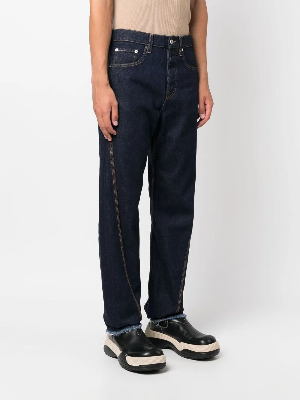 Logo Patch Mid-Rise Jeans