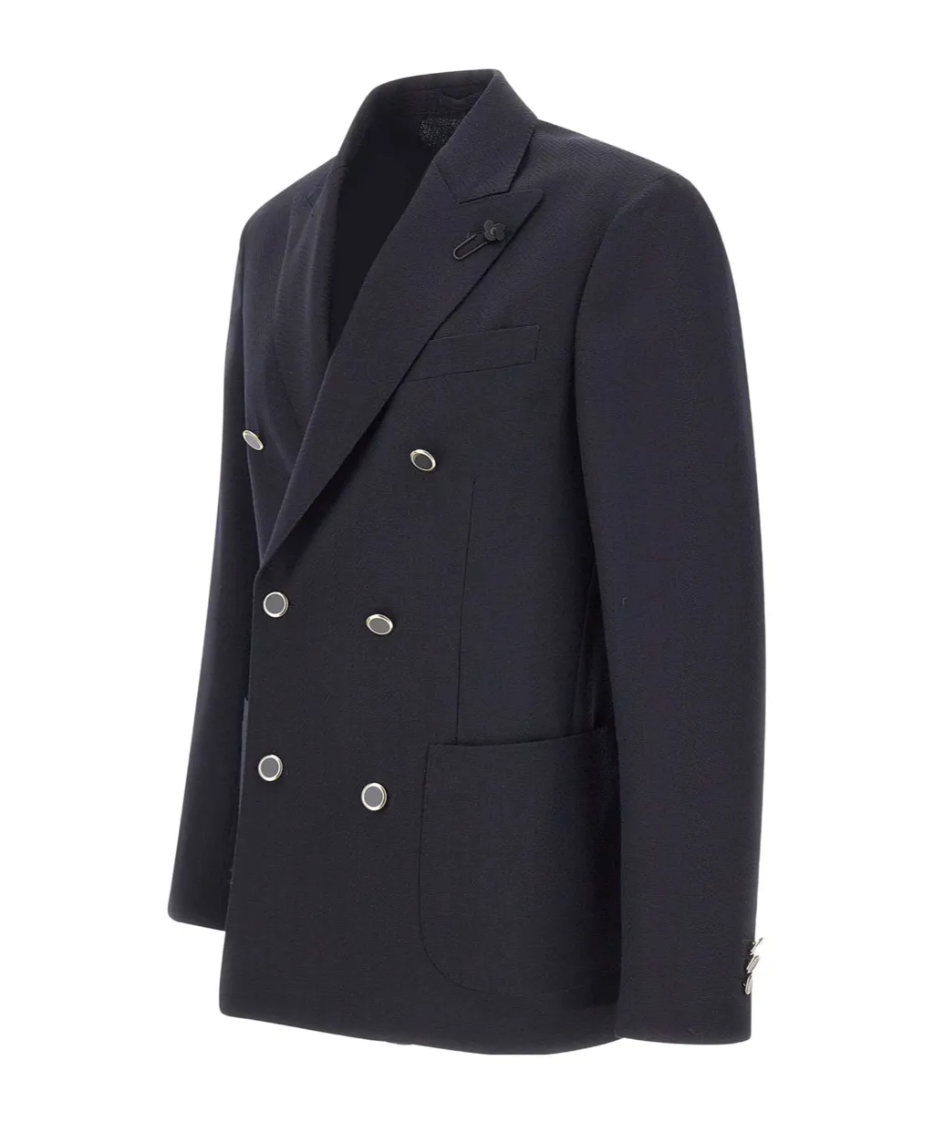 Herringbone Double-Breasted Jacket