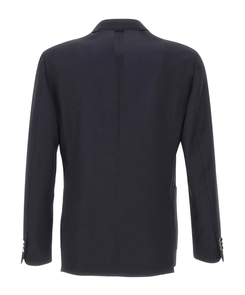 Herringbone Double-Breasted Jacket