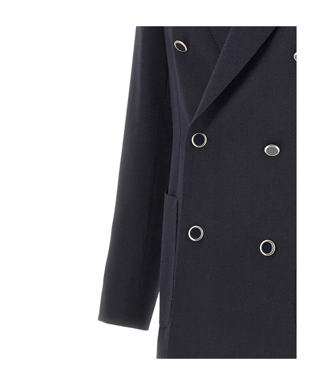 Herringbone Double-Breasted Jacket