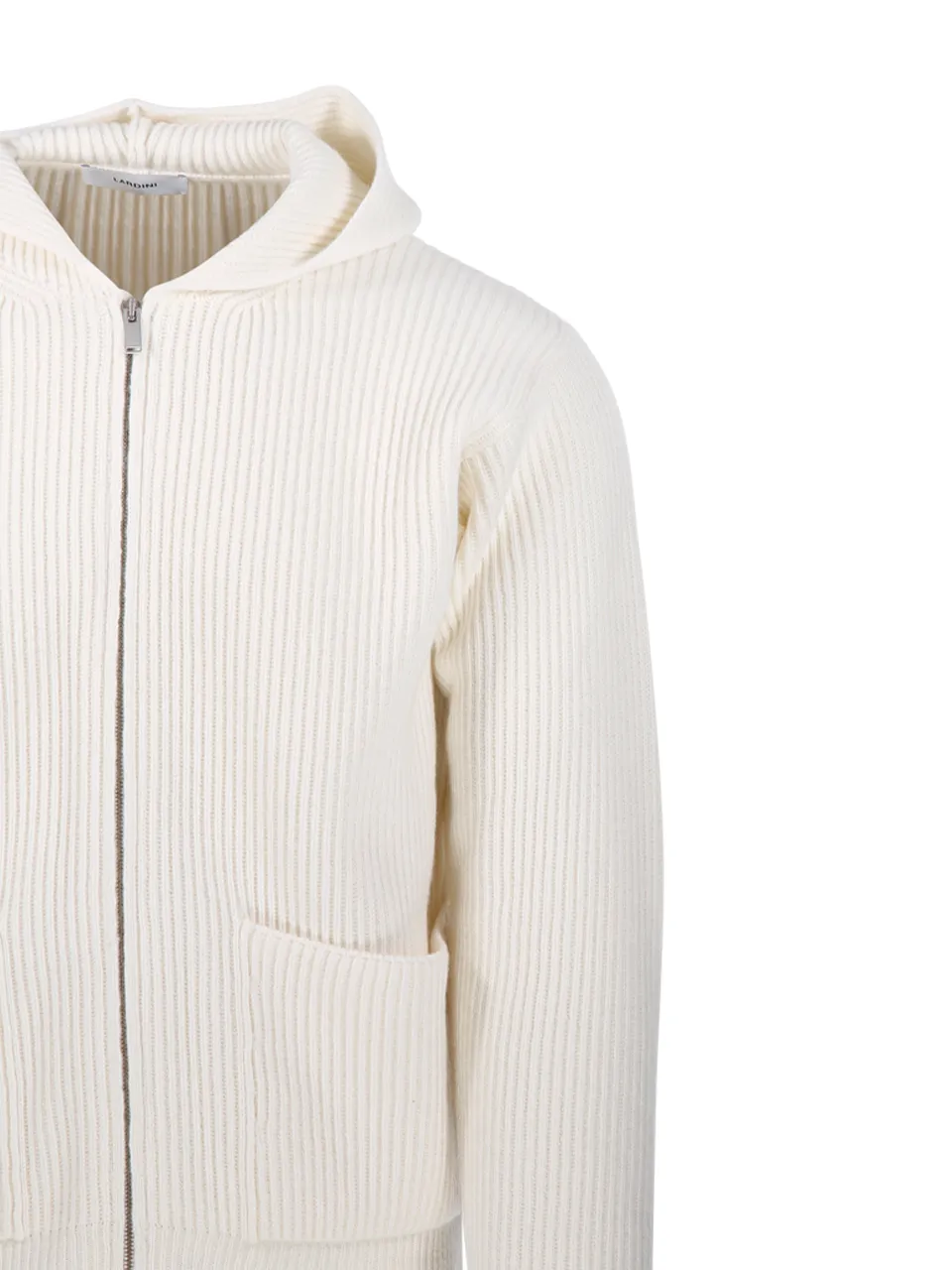 Ribbed Zip-Up Hoodie Sweater