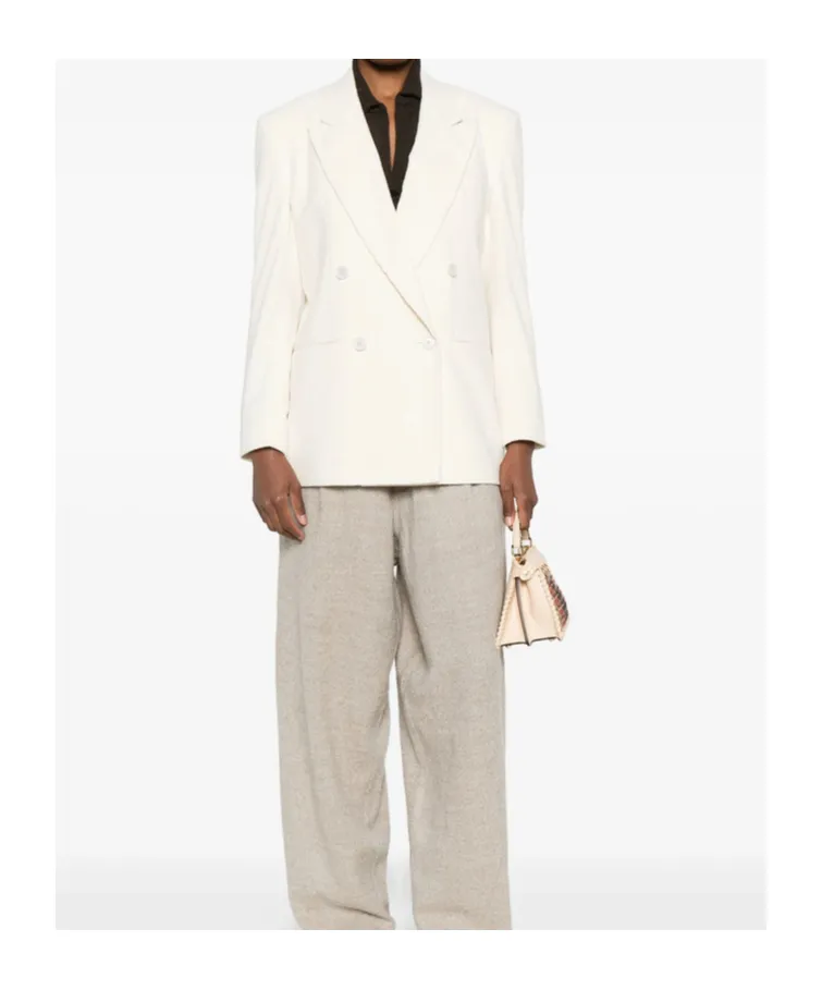 Double-Breasted Corduroy Blazer