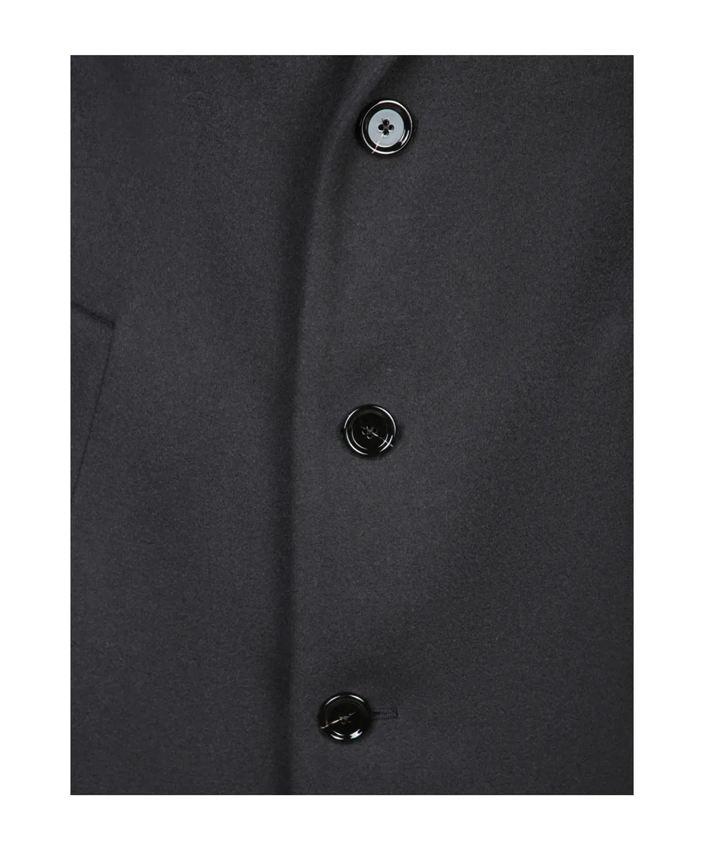 Three-Button Notched Lapel Coat