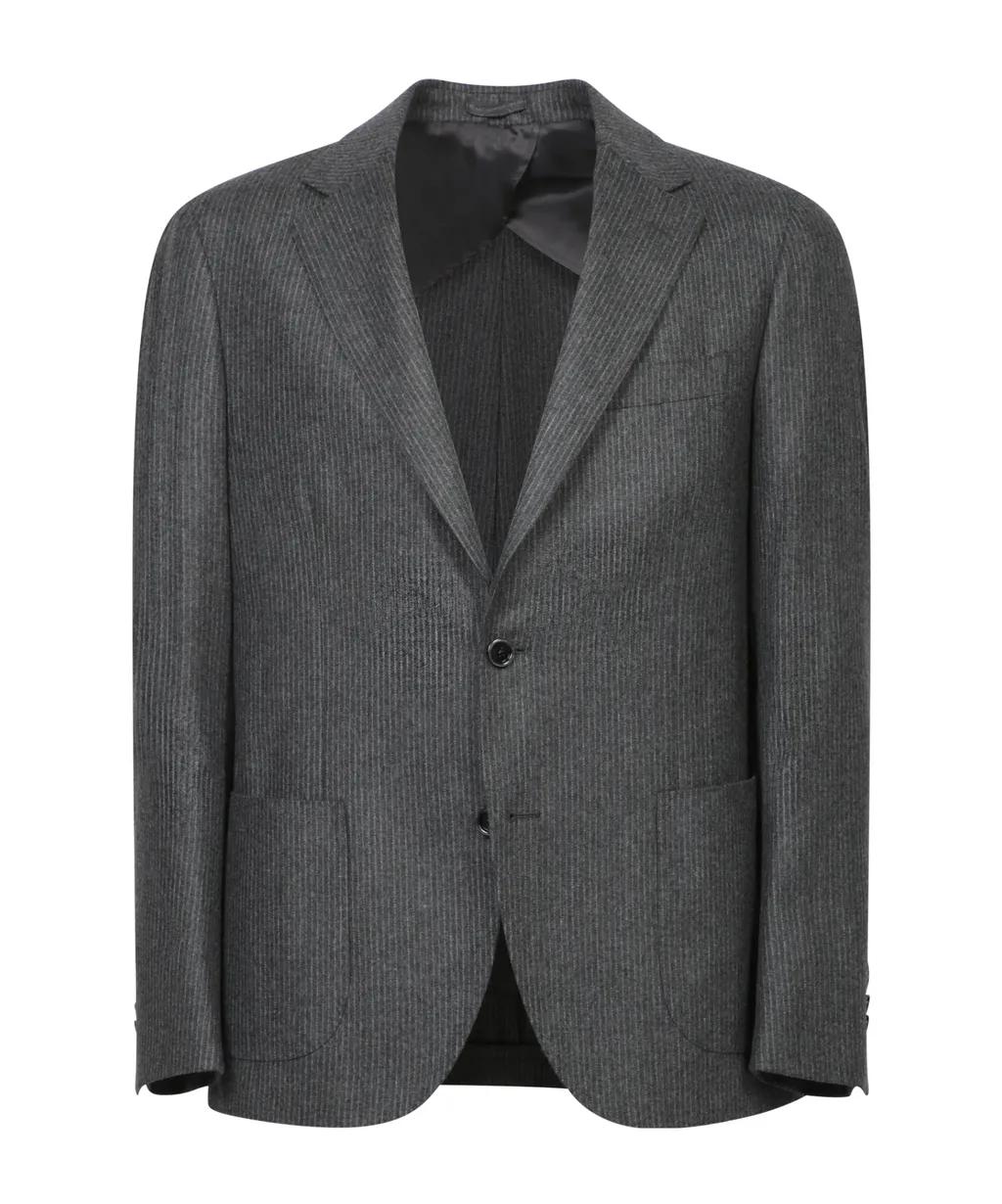 Single Breasted Striped Two-Piece Suit