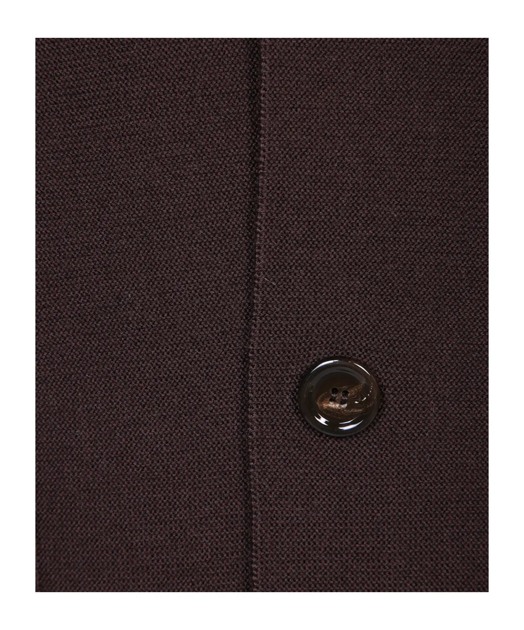 Notched-Lapels Knitted Cardigan