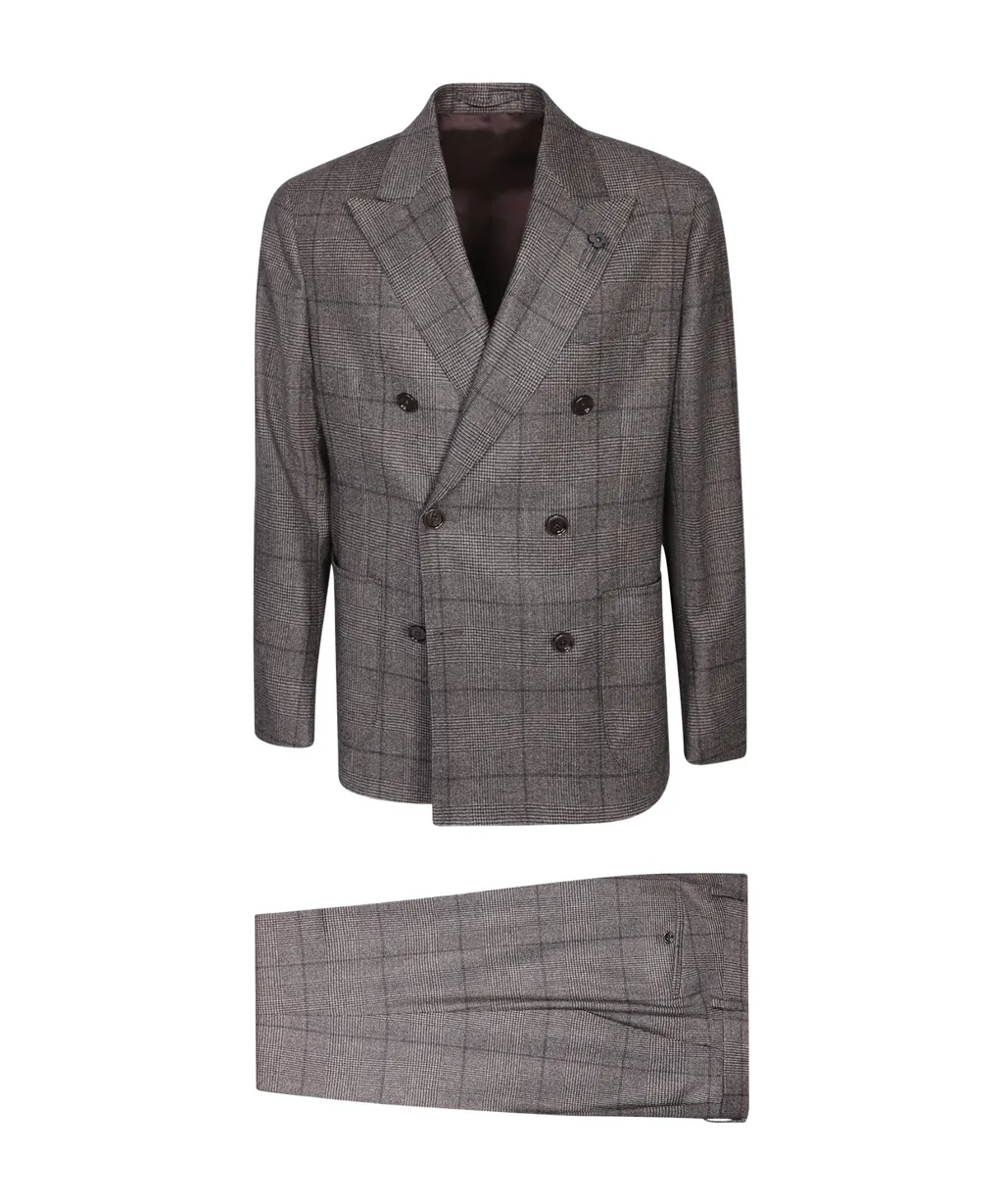 Two-Piece Checked Tailored Suit