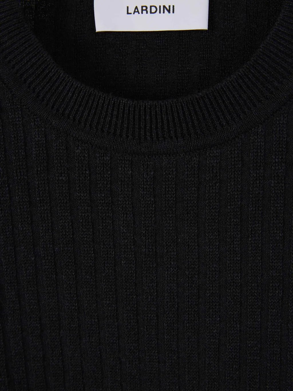 Ribbed Knit Crewneck T-Shirt