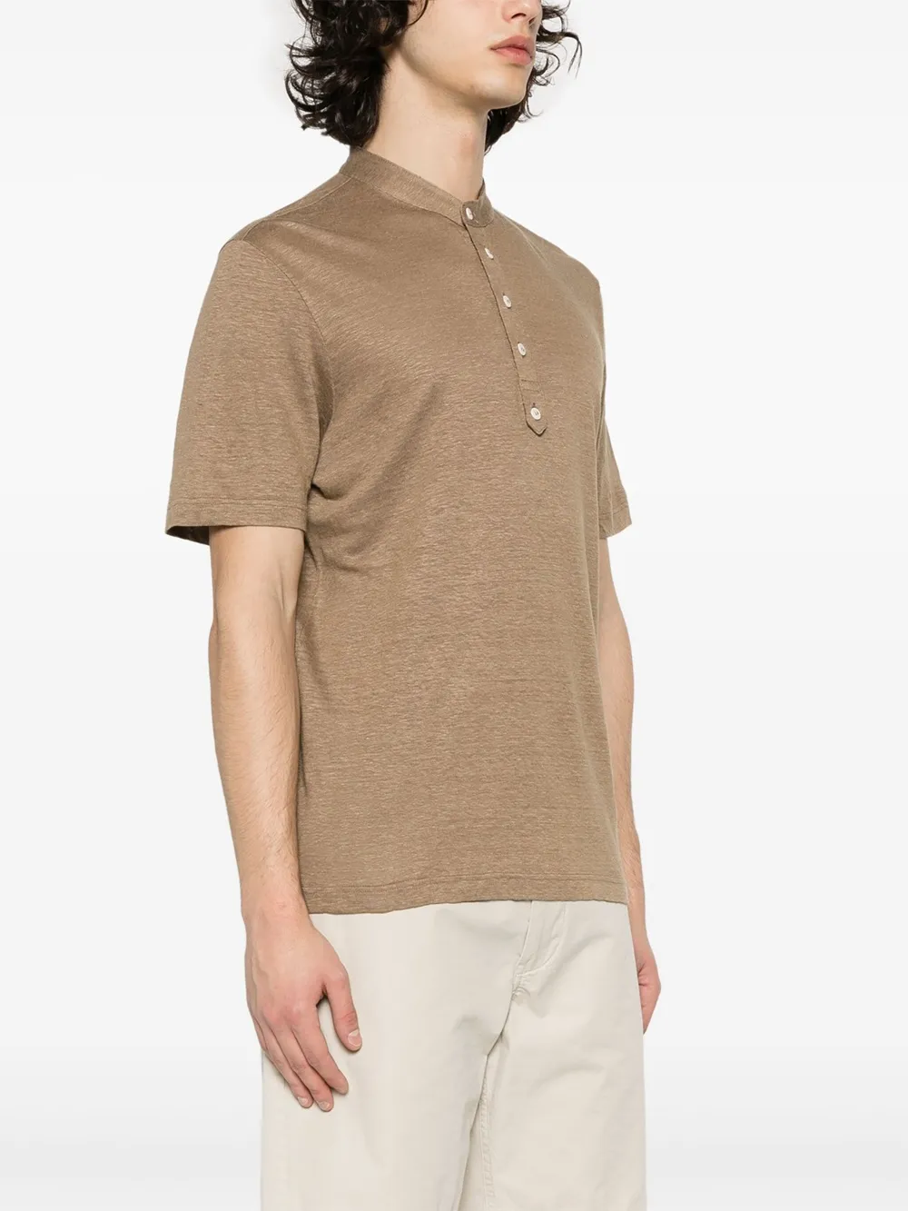 Short Sleeved Mock-Neck T-Shirt
