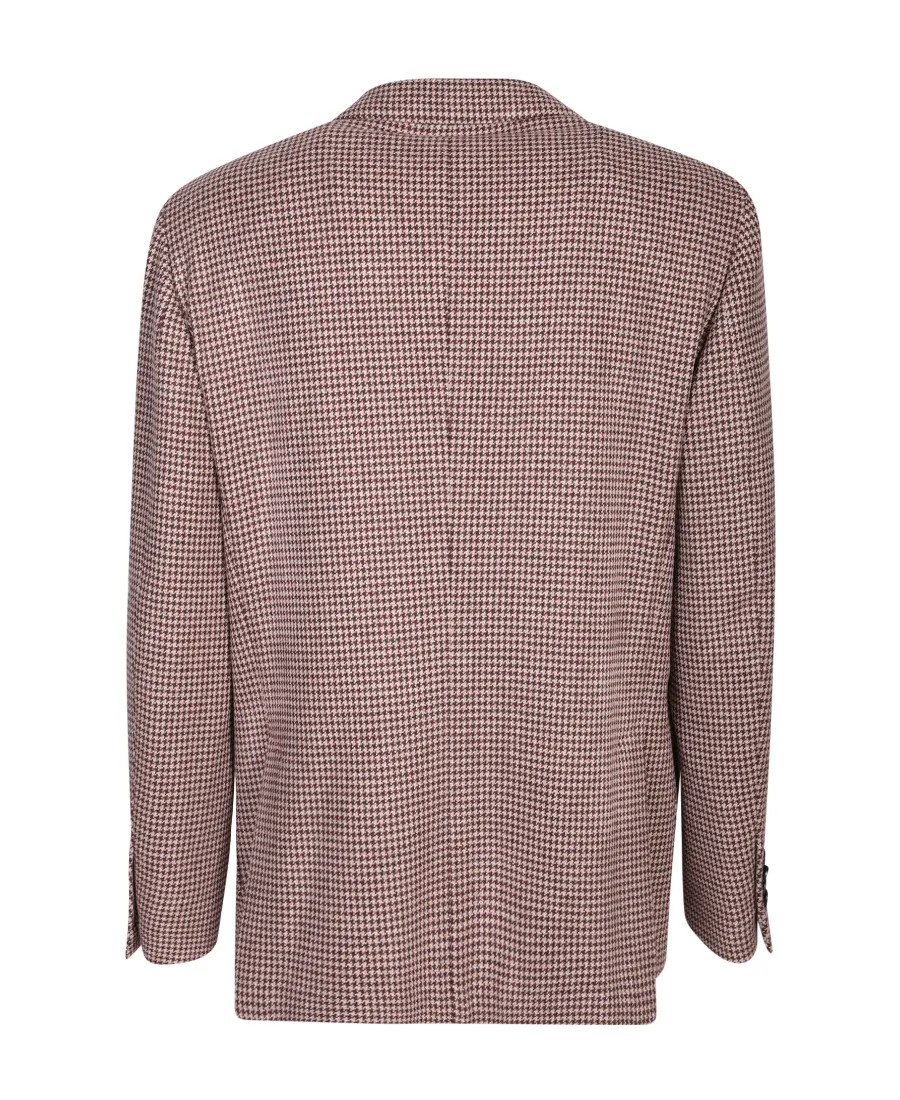 Single-Breasted Checked Blazer